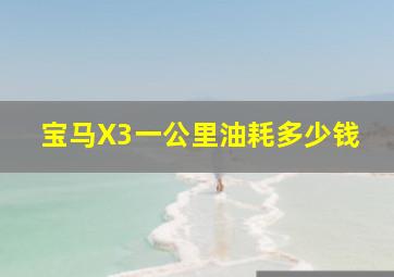 宝马X3一公里油耗多少钱