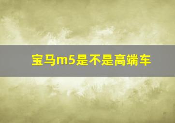 宝马m5是不是高端车