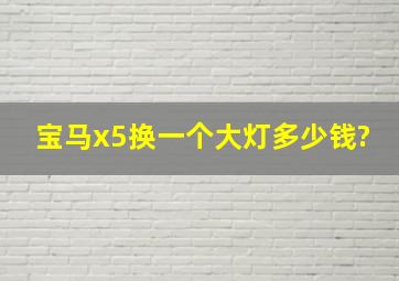 宝马x5换一个大灯多少钱?