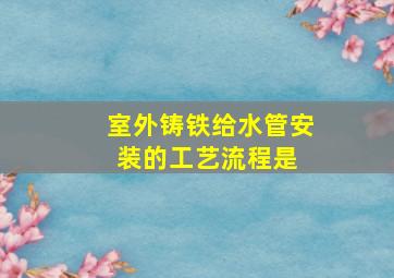 室外铸铁给水管安装的工艺流程是( )。