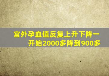 宫外孕,血值反复上升下降,一开始2000多,降到900多,