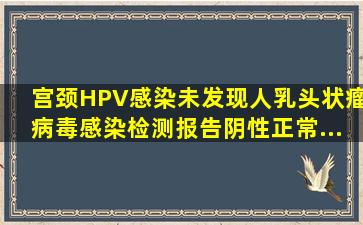 宫颈HPV感染未发现人乳头状瘤病毒感染检测报告阴性正常...