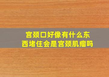 宫颈口好像有什么东西堵住,会是宫颈肌瘤吗