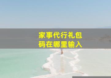 家事代行礼包码在哪里输入