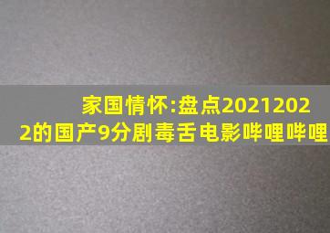 家国情怀:盘点20212022的国产9分剧【毒舌电影】哔哩哔哩