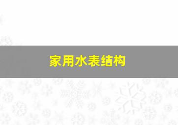 家用水表结构