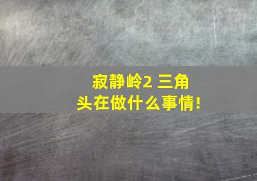 寂静岭2 三角头在做什么事情!