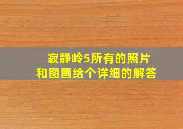 寂静岭5所有的照片和图画。给个详细的解答