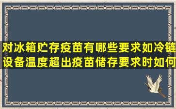 对冰箱贮存疫苗有哪些要求,如冷链设备温度超出疫苗储存要求时如何...