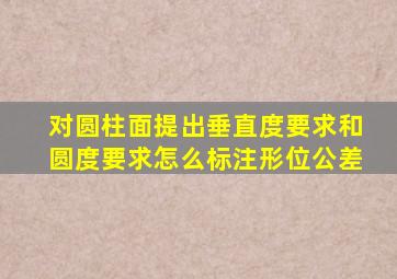 对圆柱面提出垂直度要求和圆度要求怎么标注形位公差