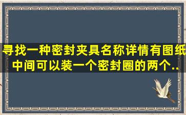 寻找一种密封夹具名称。详情有图纸。中间可以装一个密封圈的。两个...