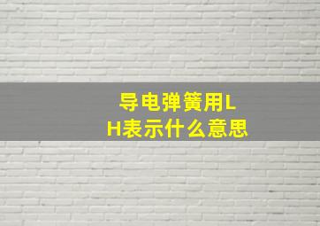 导电弹簧用LH表示什么意思