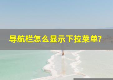 导航栏怎么显示下拉菜单?