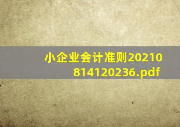 小企业会计准则20210814120236.pdf