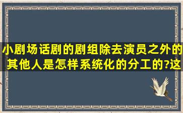 小剧场话剧的剧组除去演员之外的其他人是怎样系统化的分工的?这些...