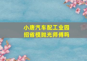 小唐汽车配工业园招省模抛光师傅吗