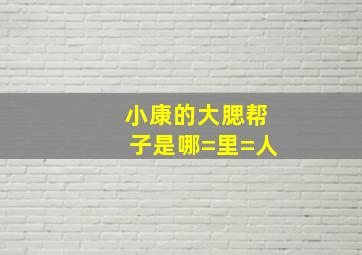 小康的大腮帮子是哪=里=人