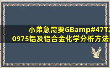 小弟急需要GB/T20975(铝及铝合金化学分析方法)标准全部25部分.