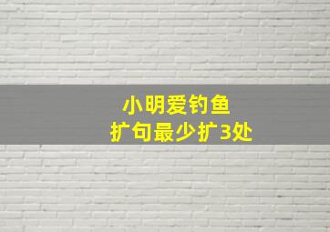 小明爱钓鱼 扩句,最少扩3处