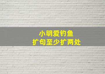 小明爱钓鱼 扩句,至少扩两处