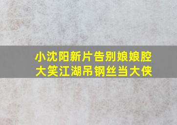 小沈阳新片告别娘娘腔 大笑江湖吊钢丝当大侠