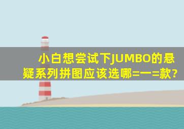 小白想尝试下JUMBO的悬疑系列拼图应该选哪=一=款?