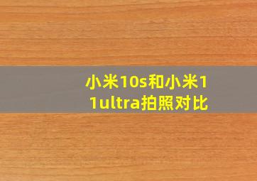 小米10s和小米11ultra拍照对比