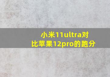 小米11ultra对比苹果12pro的跑分(