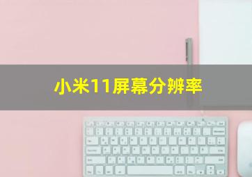 小米11屏幕分辨率