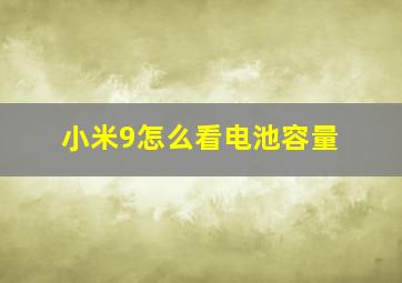 小米9怎么看电池容量