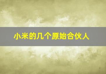 小米的几个原始合伙人