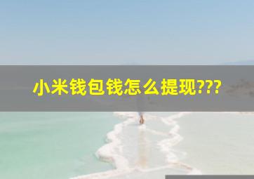 小米钱包钱怎么提现???