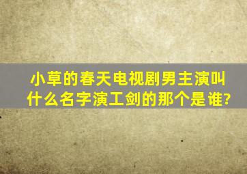 小草的春天电视剧男主演叫什么名字,演工剑的那个是谁?