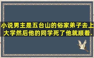 小说男主是五台山的俗家弟子,去上大学,然后他的同学死了,他就顺着...