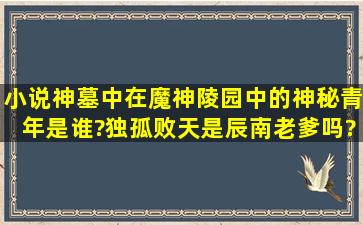 小说神墓中,在魔神陵园中的神秘青年是谁?独孤败天是辰南老爹吗?