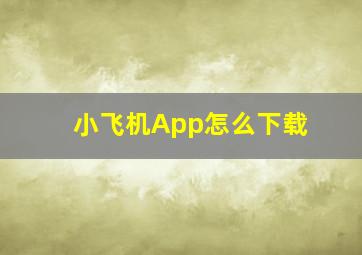 小飞机App怎么下载(