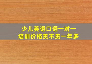 少儿英语口语一对一培训价格贵不贵一年多