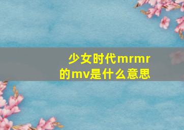 少女时代mrmr的mv是什么意思