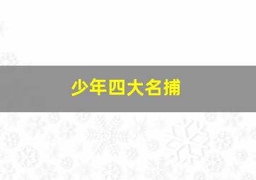 少年四大名捕