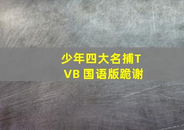 少年四大名捕TVB 国语版跪谢