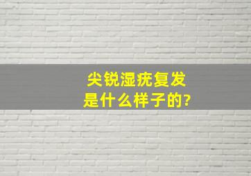 尖锐湿疣复发是什么样子的?