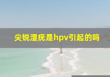 尖锐湿疣是hpv引起的吗