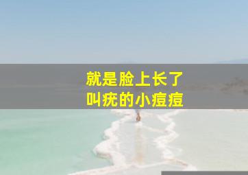 就是脸上长了叫疣的小痘痘