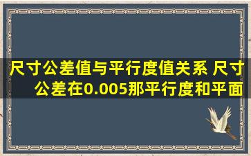 尺寸公差值与平行度值关系 尺寸公差在0.005那平行度和平面度要求多少