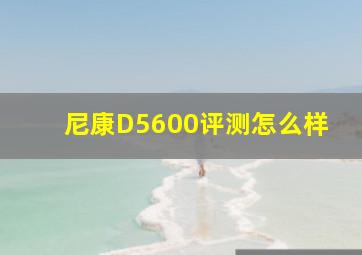 尼康D5600评测怎么样