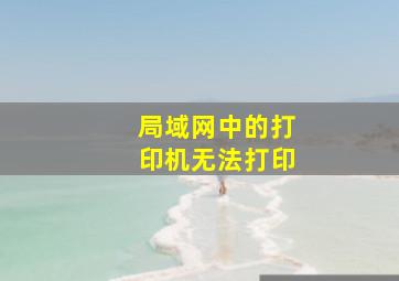 局域网中的打印机无法打印