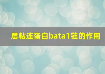 层粘连蛋白bata1链的作用