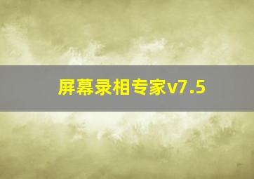 屏幕录相专家v7.5