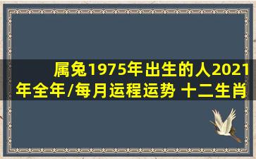 属兔1975年出生的人2021年全年/每月运程运势 十二生肖(属相)全年/...