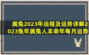 属兔2023年运程及运势详解2023兔年属兔人本命年每月运势